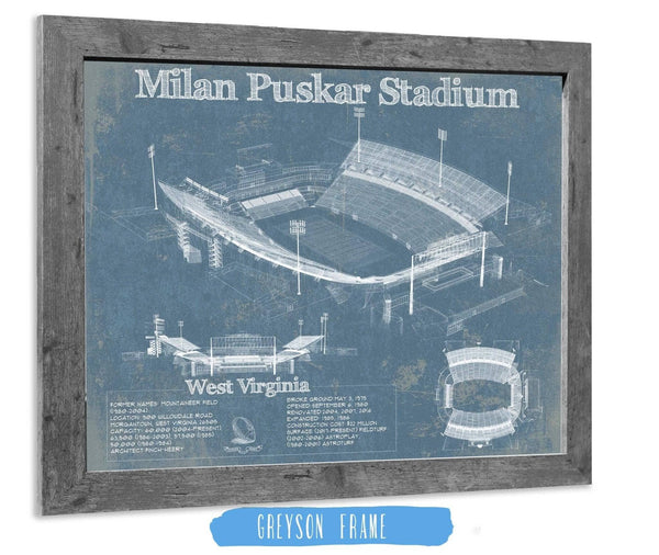 Cutler West West Virginia Mountaineers - Mountaineer Field at Milan Puskar Stadium Blueprint