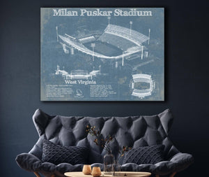 Cutler West West Virginia Mountaineers - Mountaineer Field at Milan Puskar Stadium Blueprint