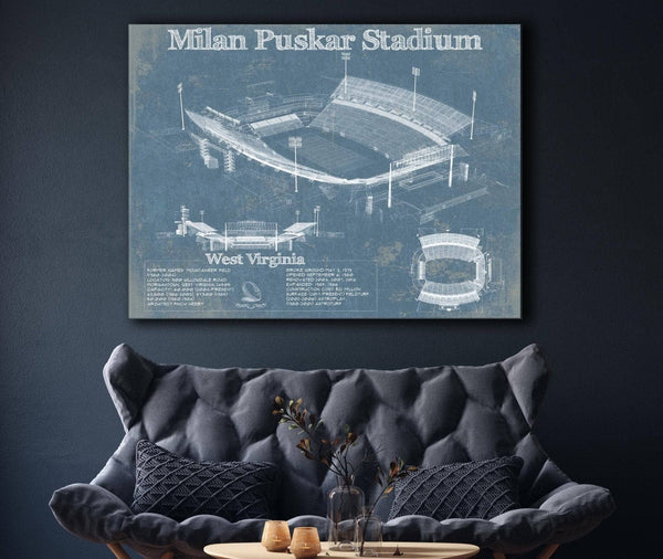 Cutler West West Virginia Mountaineers - Mountaineer Field at Milan Puskar Stadium Blueprint