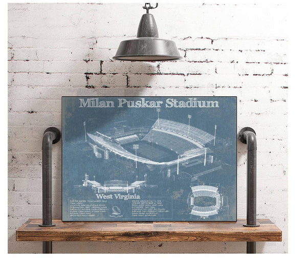 Cutler West West Virginia Mountaineers - Mountaineer Field at Milan Puskar Stadium Blueprint