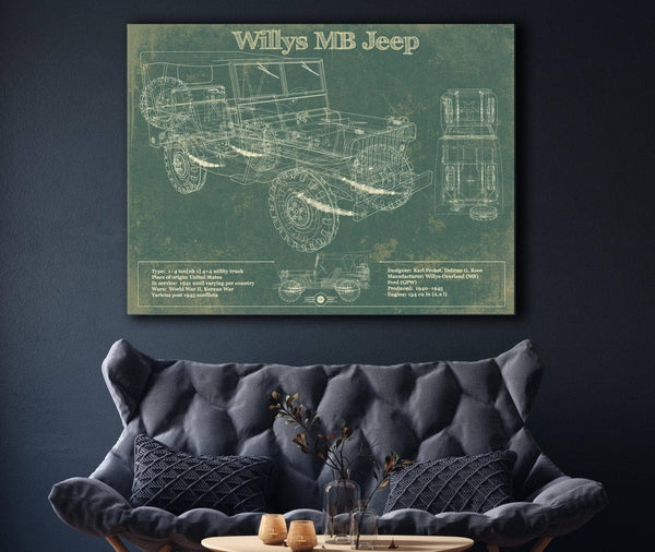 Cutler West Willys MB Military Jeep Army Truck Original Patent Print