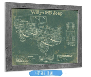 Cutler West Willys MB Military Jeep Army Truck Original Patent Print