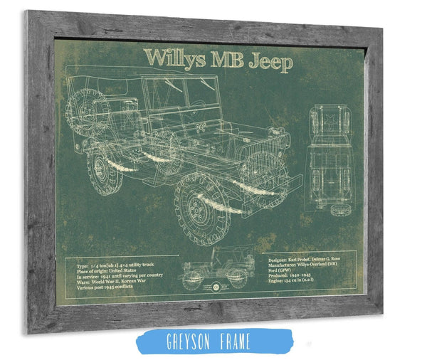 Cutler West Willys MB Military Jeep Army Truck Original Patent Print