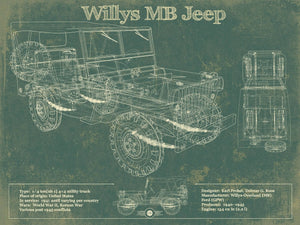 Cutler West Willys MB Military Jeep Army Truck Original Patent Print