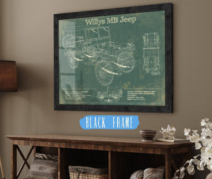 Cutler West Willys MB Military Jeep Army Truck Original Patent Print