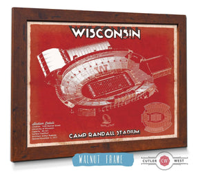 Cutler West Wisconsin Badgers Camp Randall Stadium Vintage Art Print