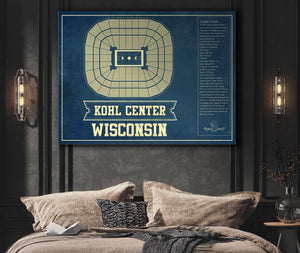 Cutler West Wisconsin Badgers Wisconsin Kohl Center Seating Chart Vintage Art Print