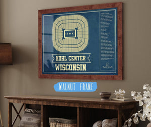 Cutler West Wisconsin Badgers Wisconsin Kohl Center Seating Chart Vintage Art Print