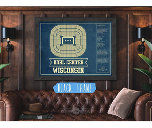 Cutler West Wisconsin Badgers Wisconsin Kohl Center Seating Chart Vintage Art Print