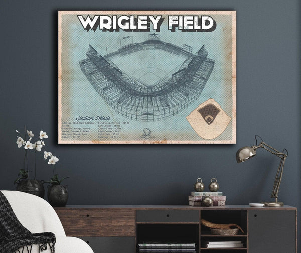 Cutler West Wrigley Field Art- Chicago Cubs Baseball Vintage Print