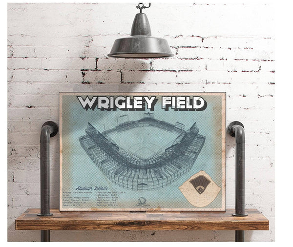 Cutler West Wrigley Field Art- Chicago Cubs Baseball Vintage Print