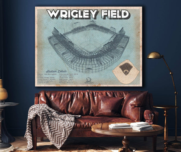 Cutler West Wrigley Field Art- Chicago Cubs Baseball Vintage Print