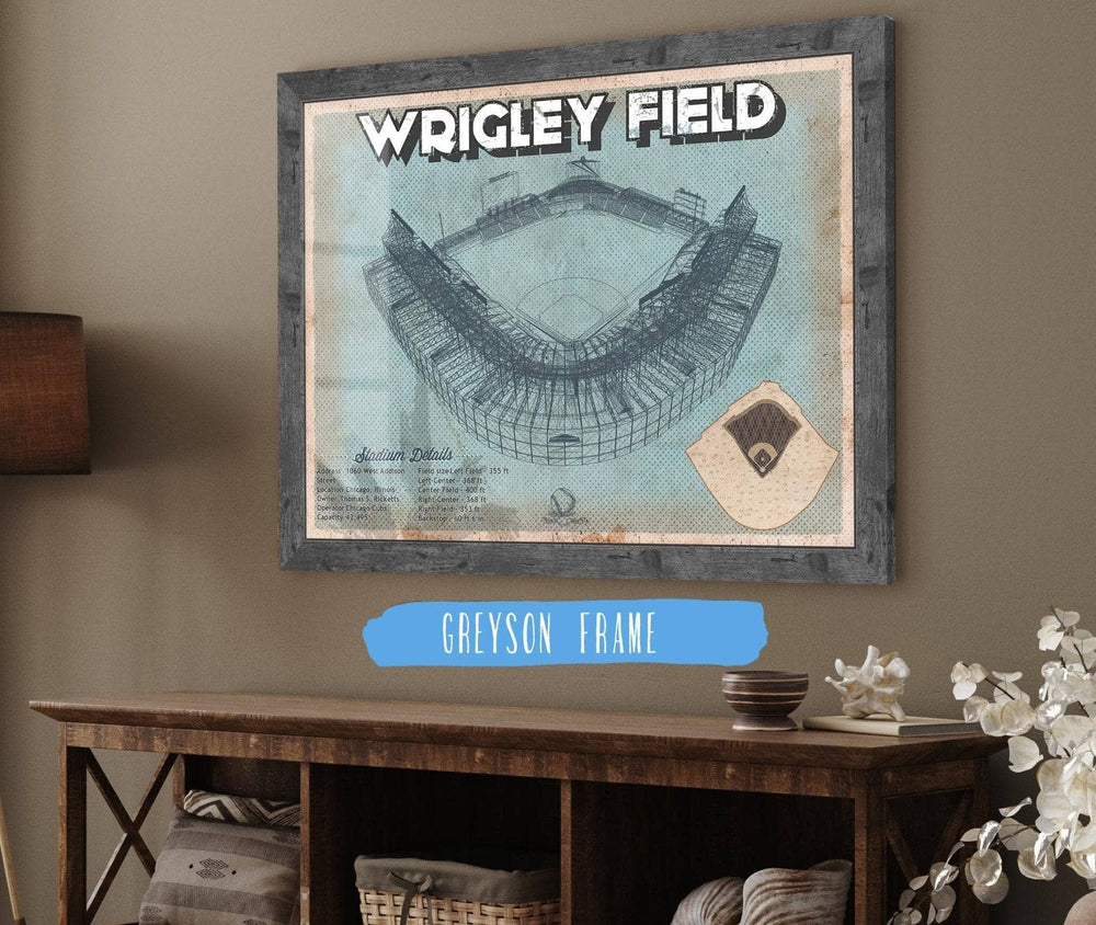 Cutler West Wrigley Field Art- Chicago Cubs Baseball Vintage Print