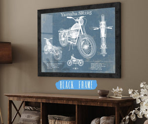 Cutler West Yamaha SR125 Blueprint Motorcycle Patent Print