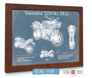 Cutler West Yamaha YZF-R1 (R1) Blueprint Motorcycle Patent Print