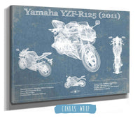 Cutler West Yamaha SR125 Blueprint Motorcycle Patent Print