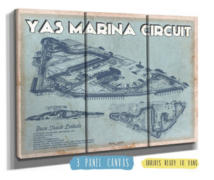 Cutler West Yas Marina Circuit Blueprint Race Track Print