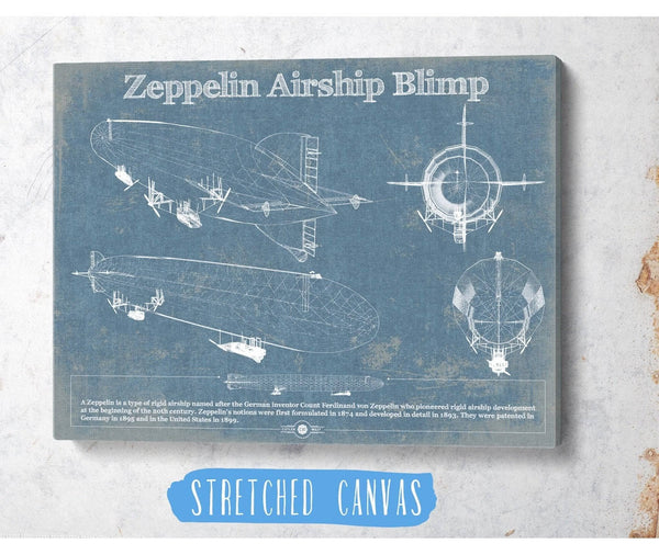 Cutler West Zeppelin Airship Blimp Blueprint Original Wall Art